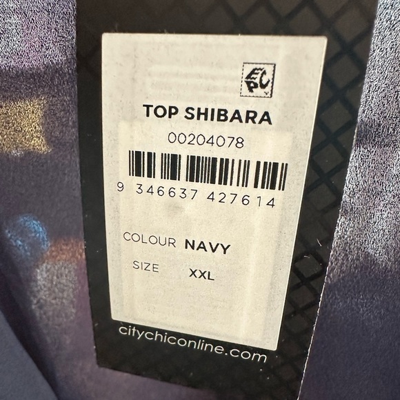City Chic Shibara Shirt Dress/Top- Navy - NWT- Women’s Plus XXL - Picture 8 of 9